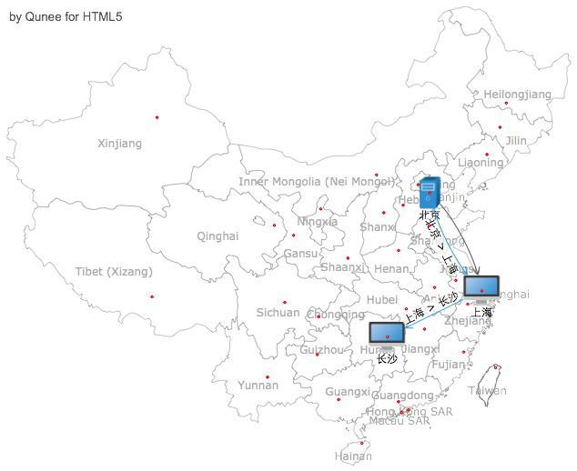 Qunee地图组件创建中国地图